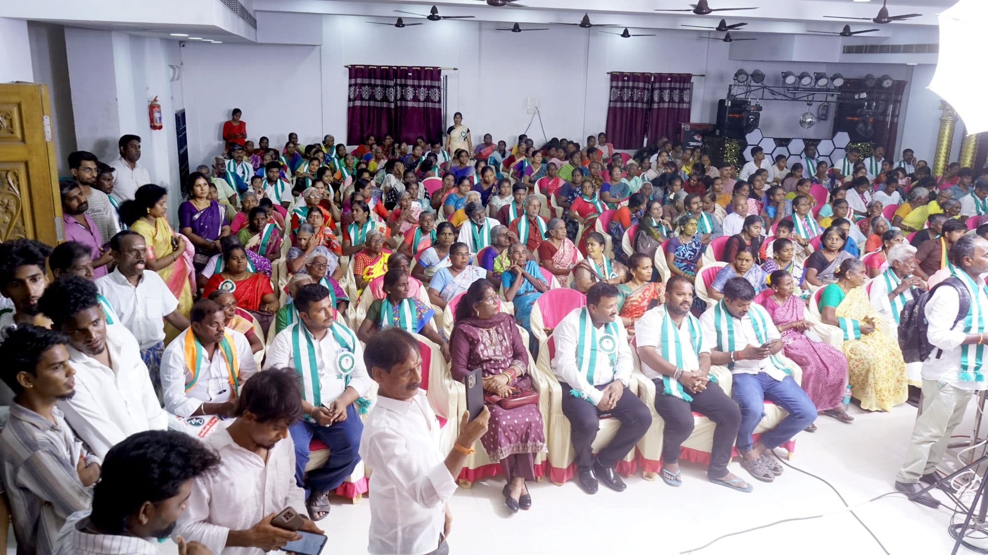 Packed hall of TNVS supporters at the BJP joining event