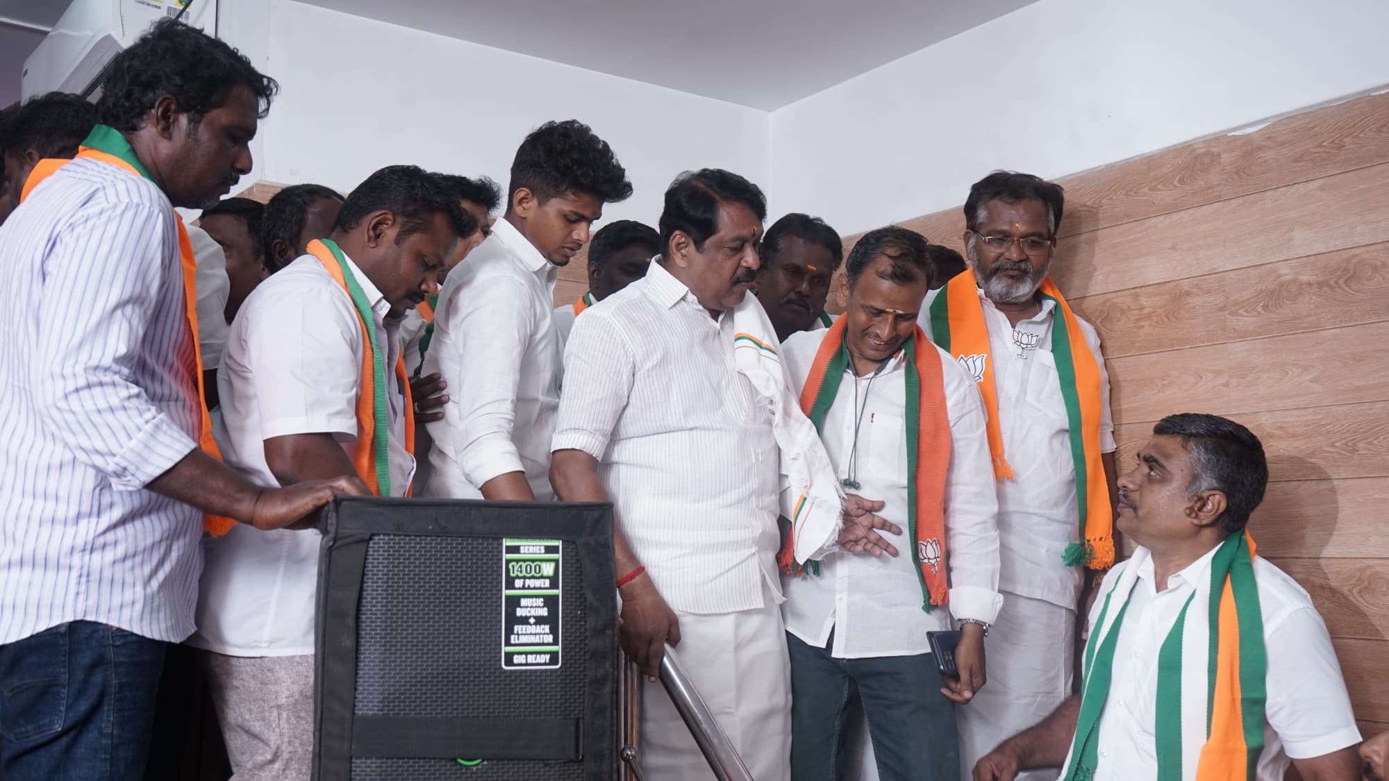 Senthilkumar in discussion with BJP zone colleagues