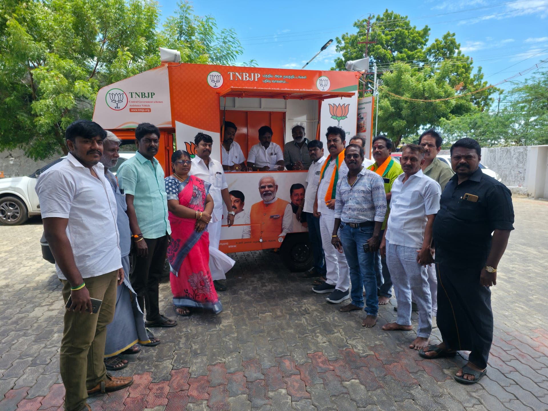 TNBJP Seva Vehicle launch in Tirunelveli with BJP team