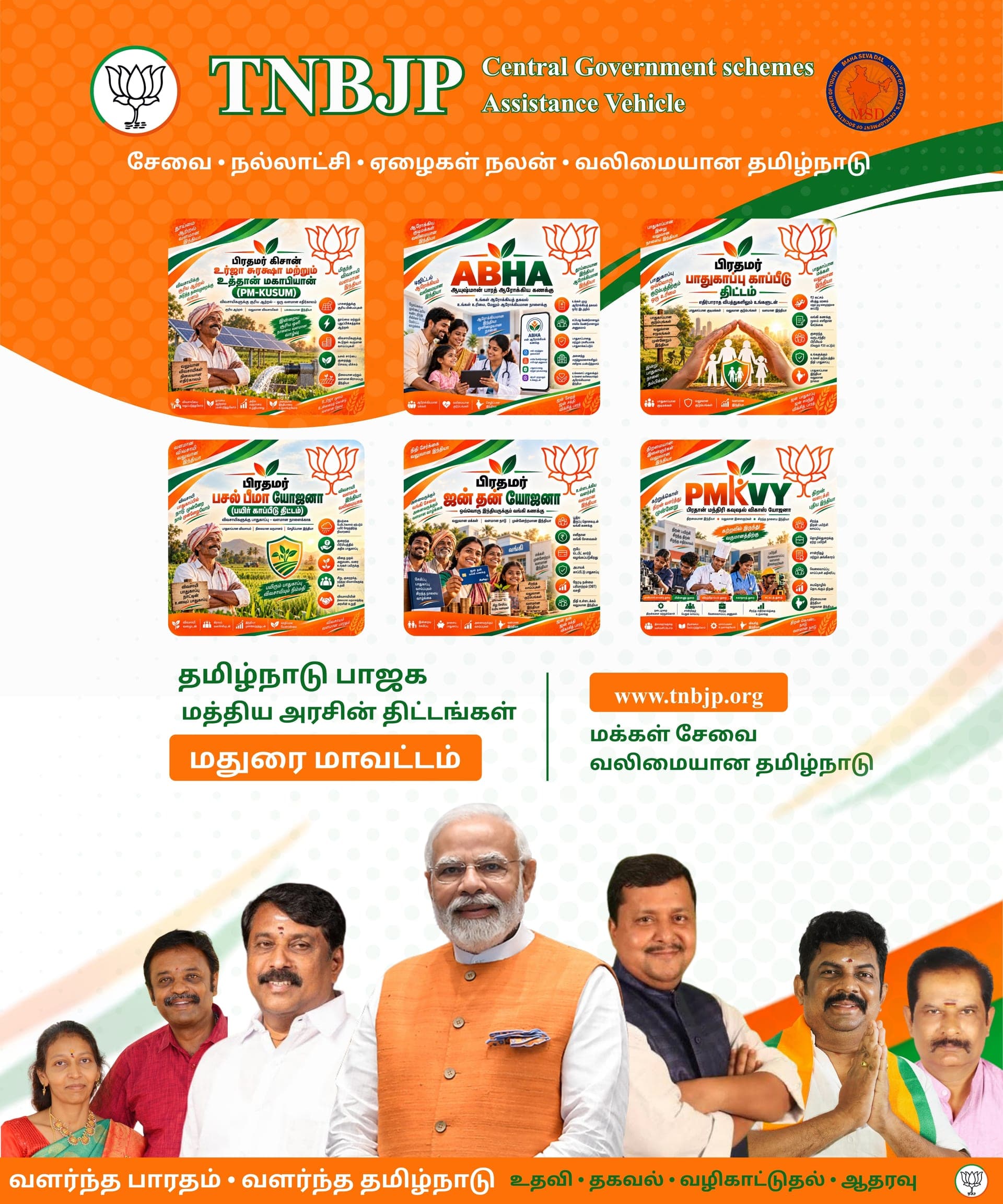 தமிழ்நாடு பாஜக மத்திய அரசின் திட்டங்கள் — மதுரை மாவட்டம்